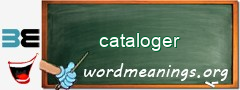 WordMeaning blackboard for cataloger